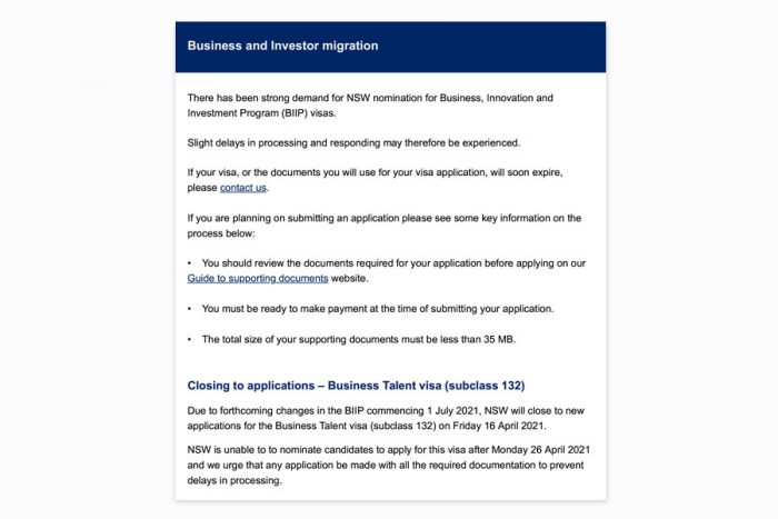 Định cư Úc 2021 New South Wales và Tây Úc đóng chương trình Visa 132 từ ngày 16042021 - Chuyên gia định cư Úc Evertrust