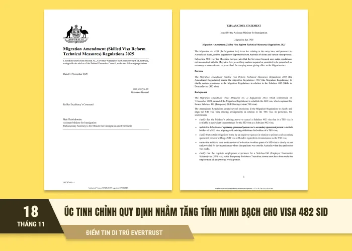 Úc tinh chỉnh quy định - tăng tính minh bạch cho visa 482 SID - Evertrust (3)